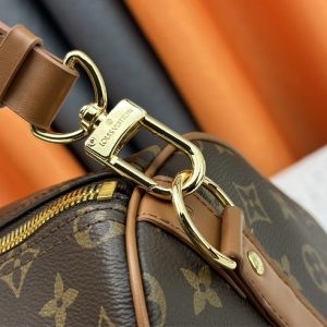 Louis Vuitton Monogram Dust Canvas Keepall Bandouliere 50 In Brown - Image 9