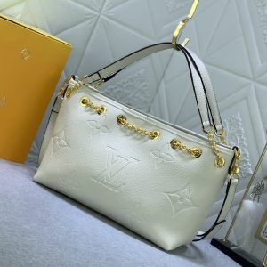 Louis Vuitton Monogram Empreinte Leather Bundle Bag In Cream - Image 3