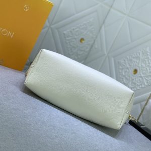Louis Vuitton Monogram Empreinte Leather Bundle Bag In Cream - Image 4