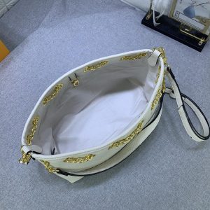 Louis Vuitton Monogram Empreinte Leather Bundle Bag In Cream - Image 6