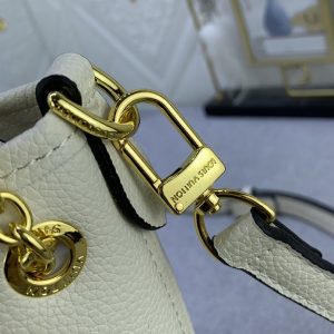 Louis Vuitton Monogram Empreinte Leather Bundle Bag In Cream - Image 9