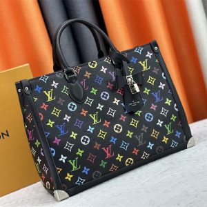 Louis Vuitton X TM Multicolored Onthego MM In Black - Image 2