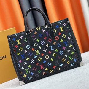 Louis Vuitton X TM Multicolored Onthego MM In Black - Image 3