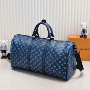 Monogram Shadow Keepall Bandouliere 50 In Navy River Blue - Image 3