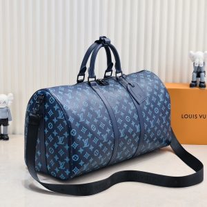 Monogram Shadow Keepall Bandouliere 50 In Navy River Blue - Image 2