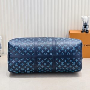 Monogram Shadow Keepall Bandouliere 50 In Navy River Blue - Image 4