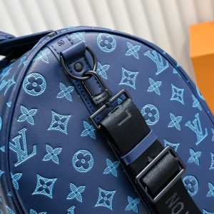 Monogram Shadow Keepall Bandouliere 50 In Navy River Blue - Image 7