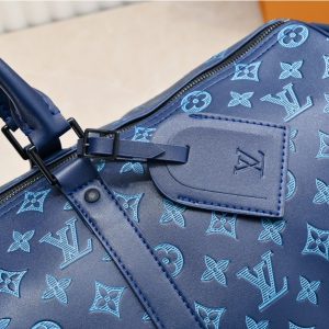 Monogram Shadow Keepall Bandouliere 50 In Navy River Blue - Image 8