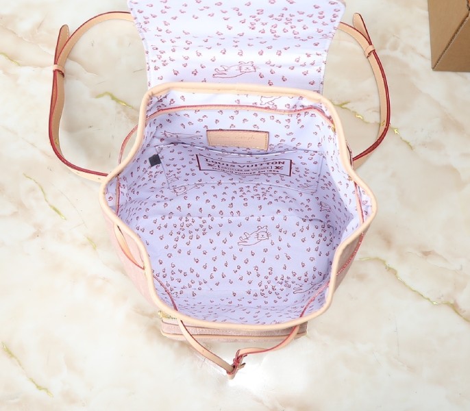 Meowgram Canvas Montsouris PM Backpack M15135 - Image 5