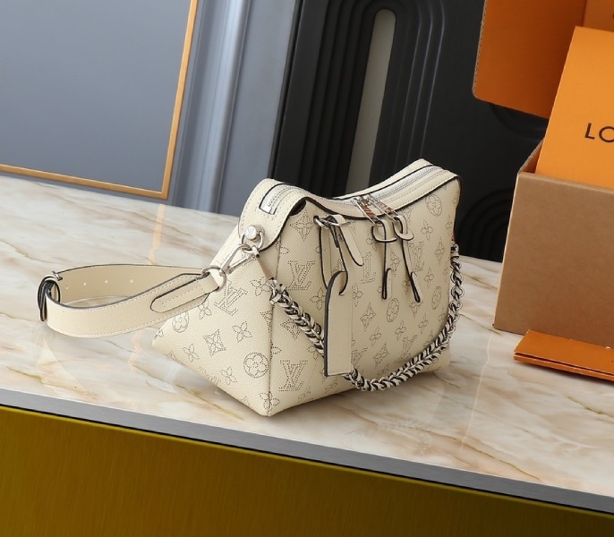 Louis Vuitton Mahina Hand It All PM Bag In Cream Beige M24114 - Image 2