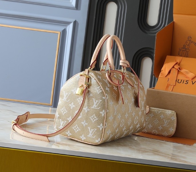 Speedy P9 Bandouliere 30 In Gold Kinsugi - Image 3