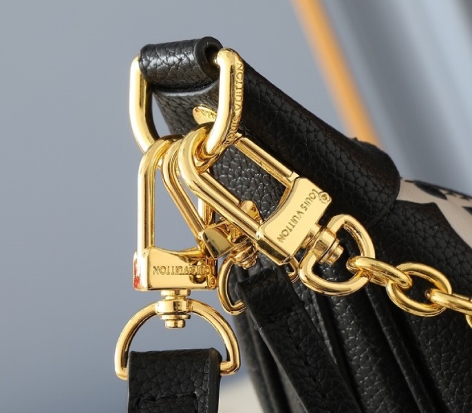 Louis Vuitton Bicolor Monogram Empreinte Loop Hobo Bag In Black And Cream - Image 8