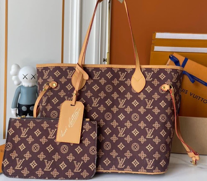 LV Monogram Origine Ebene Neverfull MM