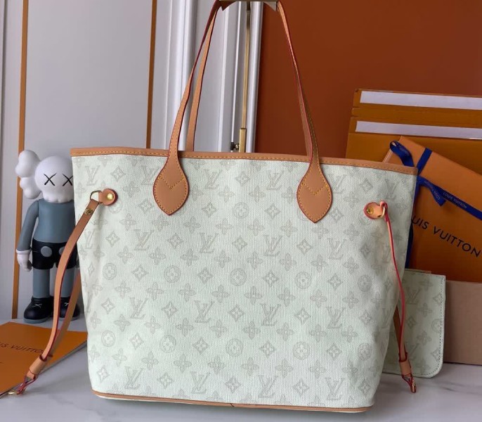 Monogram Origine Lin Neverfull MM M27521 - Image 5