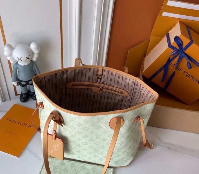 Monogram Origine Lin Neverfull MM M27521 - Image 7