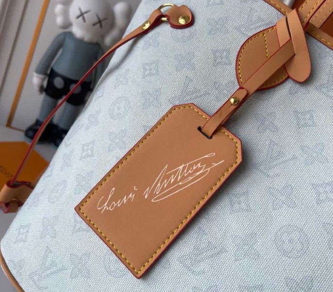 Louis Vuitton Monogram Origine Neverfull MM In Bleu Courrier - Image 7
