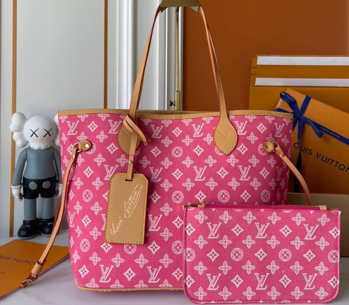 Monogram Origine Neverfull MM In Rose Ruban