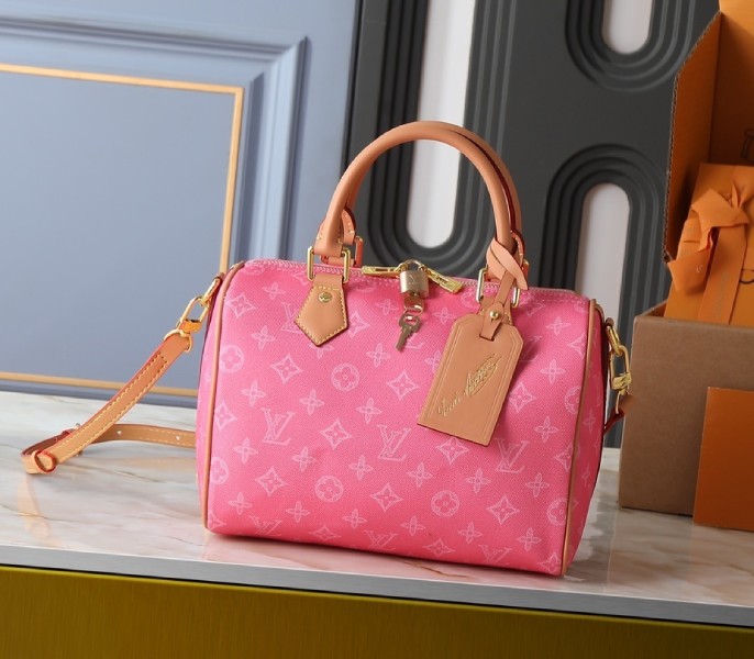 Monogram Origine Speedy Bandouliere 25 In Rose Ruban M27528