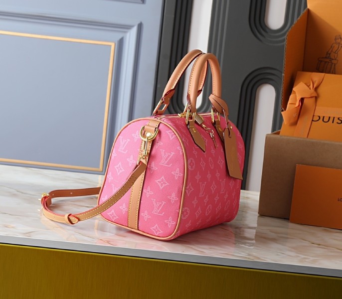 Monogram Origine Speedy Bandouliere 25 In Rose Ruban M27528 - Image 2