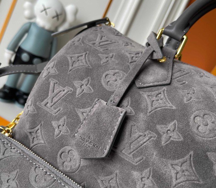 Suede Speedy P9 Bandouliere 30 In Gray - Image 8
