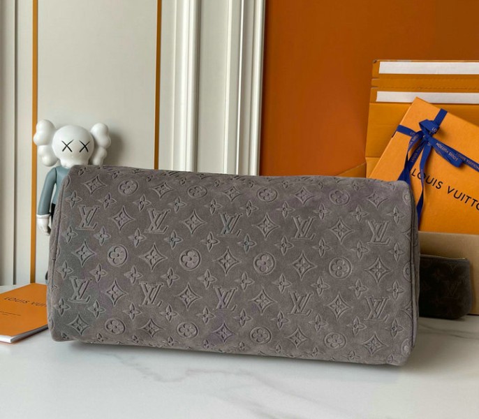 Suede Speedy P9 Bandouliere 40 In Gray - Image 4
