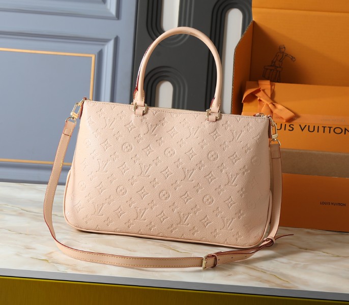 LV Louis Vuitton Skyline MM Handbag Hazelnut Monogram Empreinte Leather M29152 - Image 2