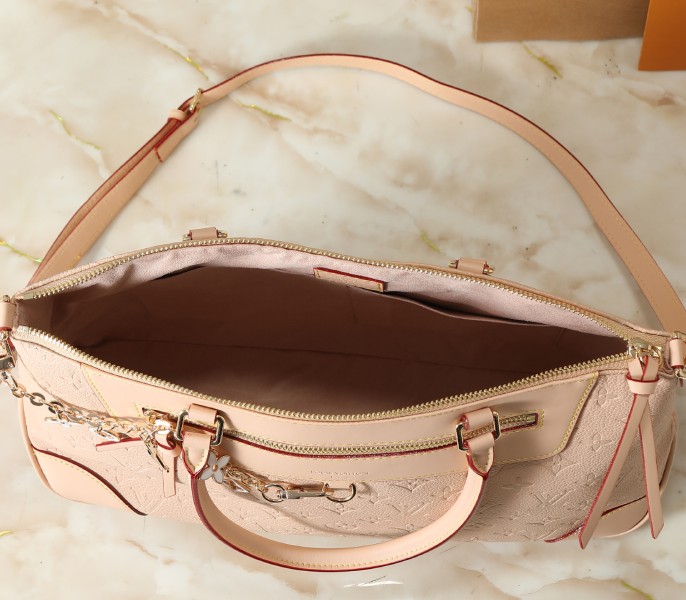 LV Louis Vuitton Skyline MM Handbag Hazelnut Monogram Empreinte Leather M29152 - Image 5