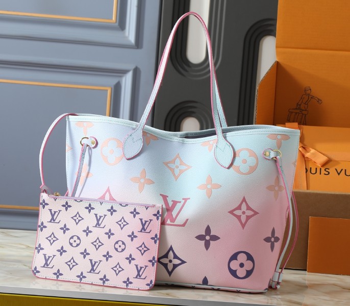 LV Louis Vuitton Spring 2022 Neverfull MM In Sunrise Pastel 1:1 Replicas