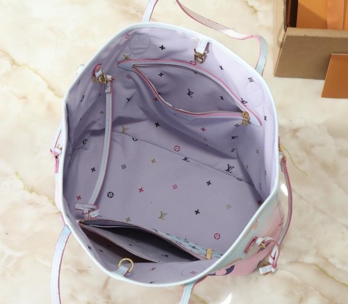 LV Louis Vuitton Spring 2022 Neverfull MM In Sunrise Pastel 1:1 Replicas - Image 5