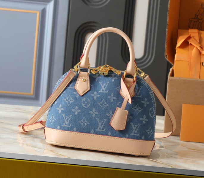 Louis Vuitton LV Denim Alma BB Bag In Blue Genuine Leather 1:1 Quality