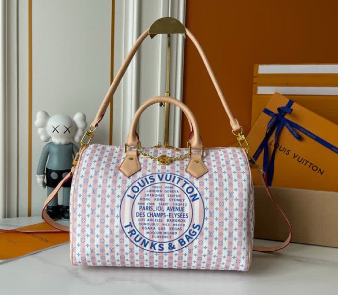 Replicas Minigram Banana-Hued Louis Vuitton Speedy 30 In Blue
