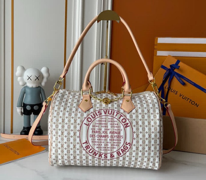 Minigram Banana-Hued Edition Speedy 30 In Burgundy Rose