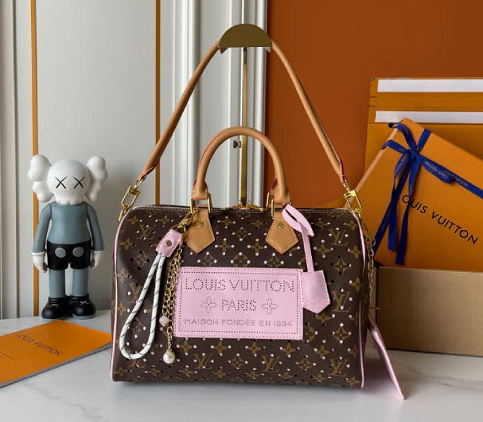 LV Speedy Dupe Monogram Canvas 30 Bag Carry On Shoulder