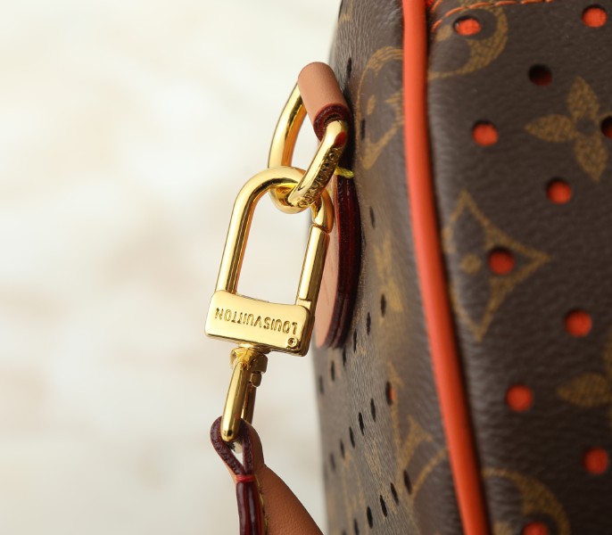 Monogram Canvas Perforation Speedy Soft 30 In Orange - Image 8