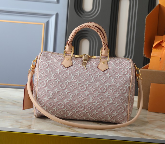 Replica LV Speedy Soft 30 Handbag In Washed Beige