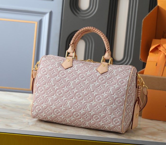 Monogram Embleme Speedy Soft 30 In Washed Beige - Image 2