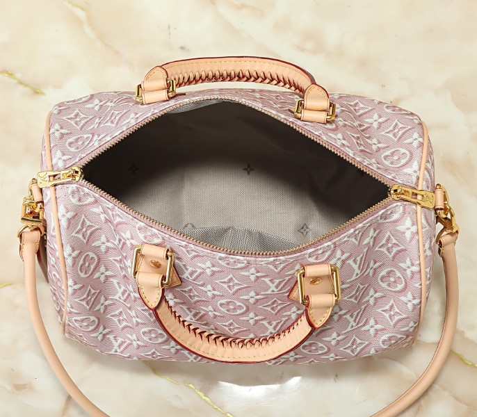 Monogram Embleme Speedy Soft 30 In Washed Beige - Image 4